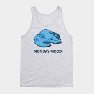 Monday mood blue elephant Tank Top